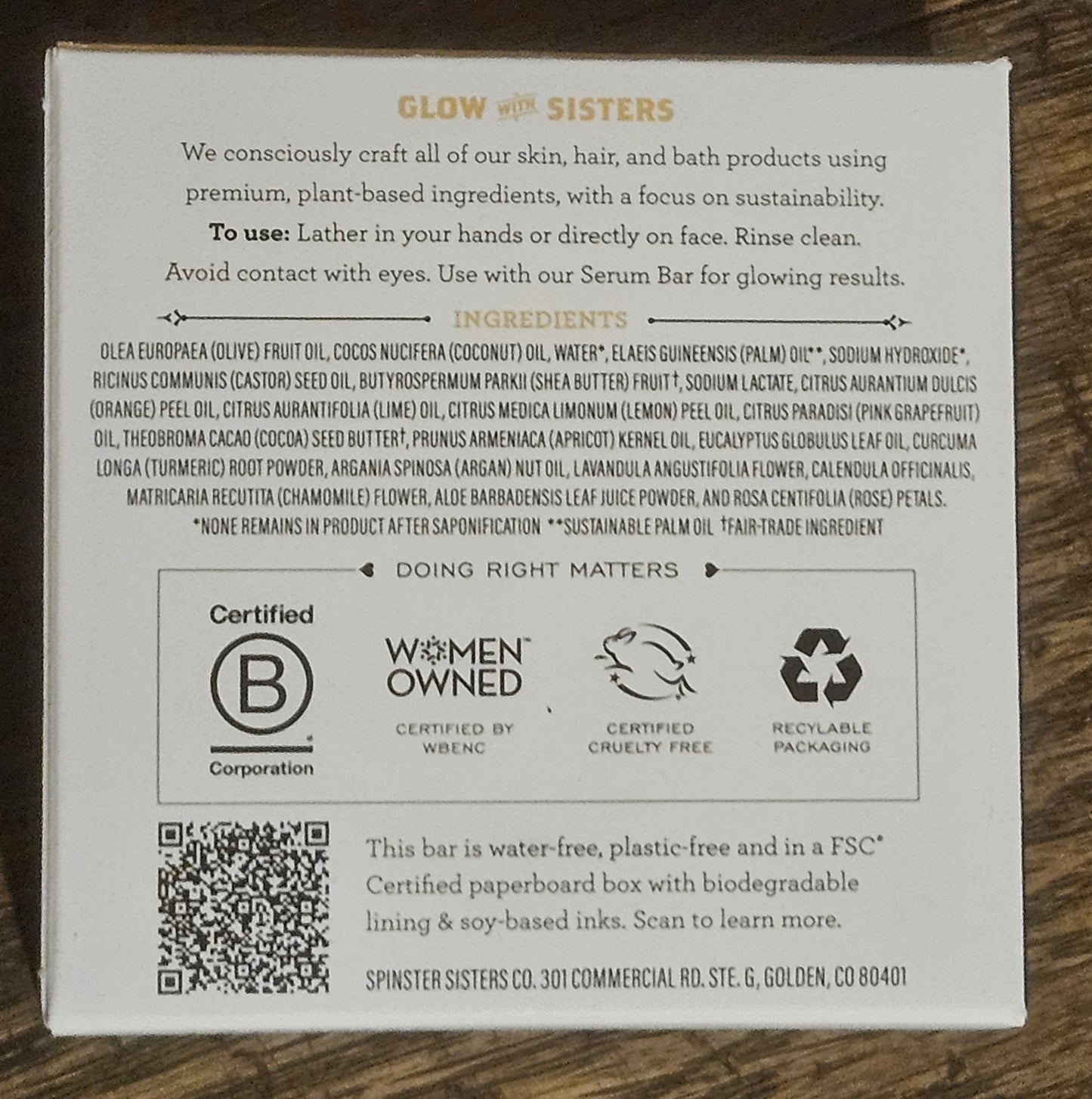 Tumeric & Argan Face Cleanser Bar