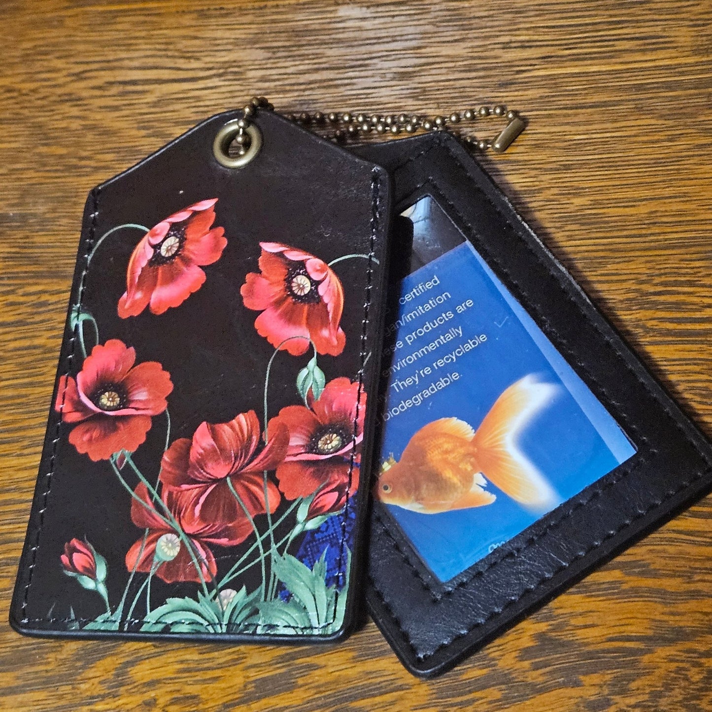 Poppies Luggage Tag