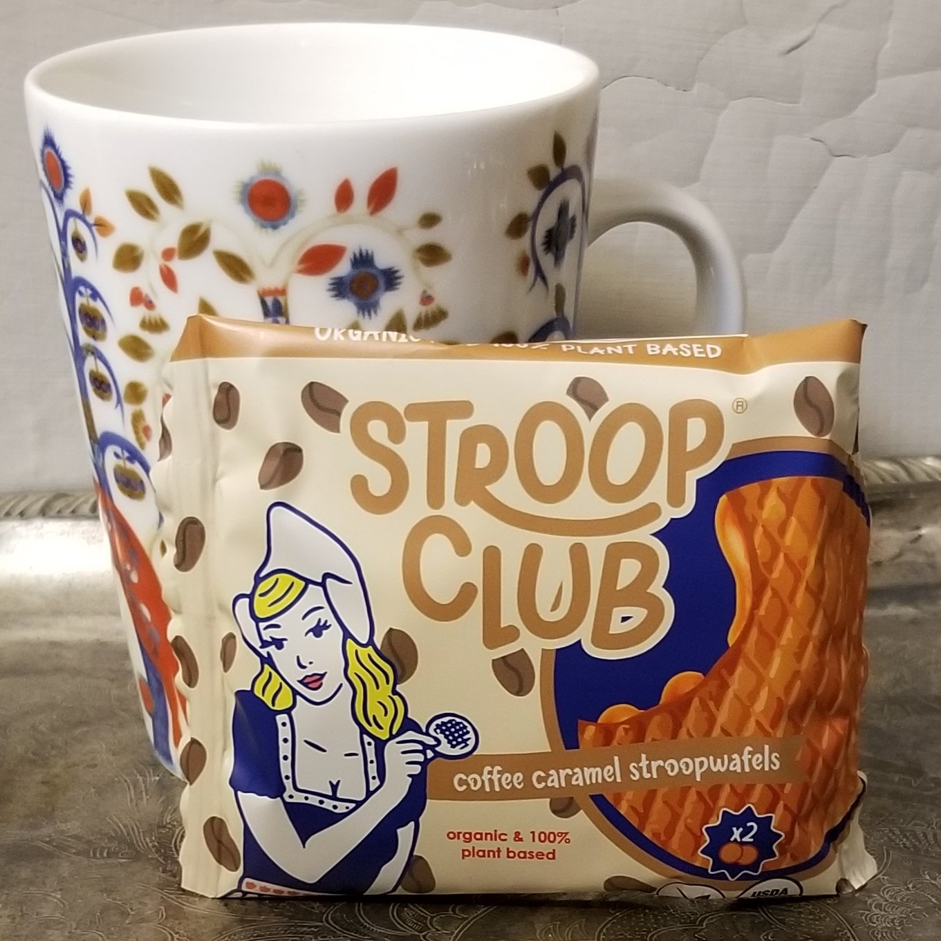 Stroopwafels veganos de café y caramelo