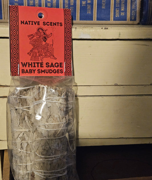 Trio of Baby White Sage Smudge Bundles
