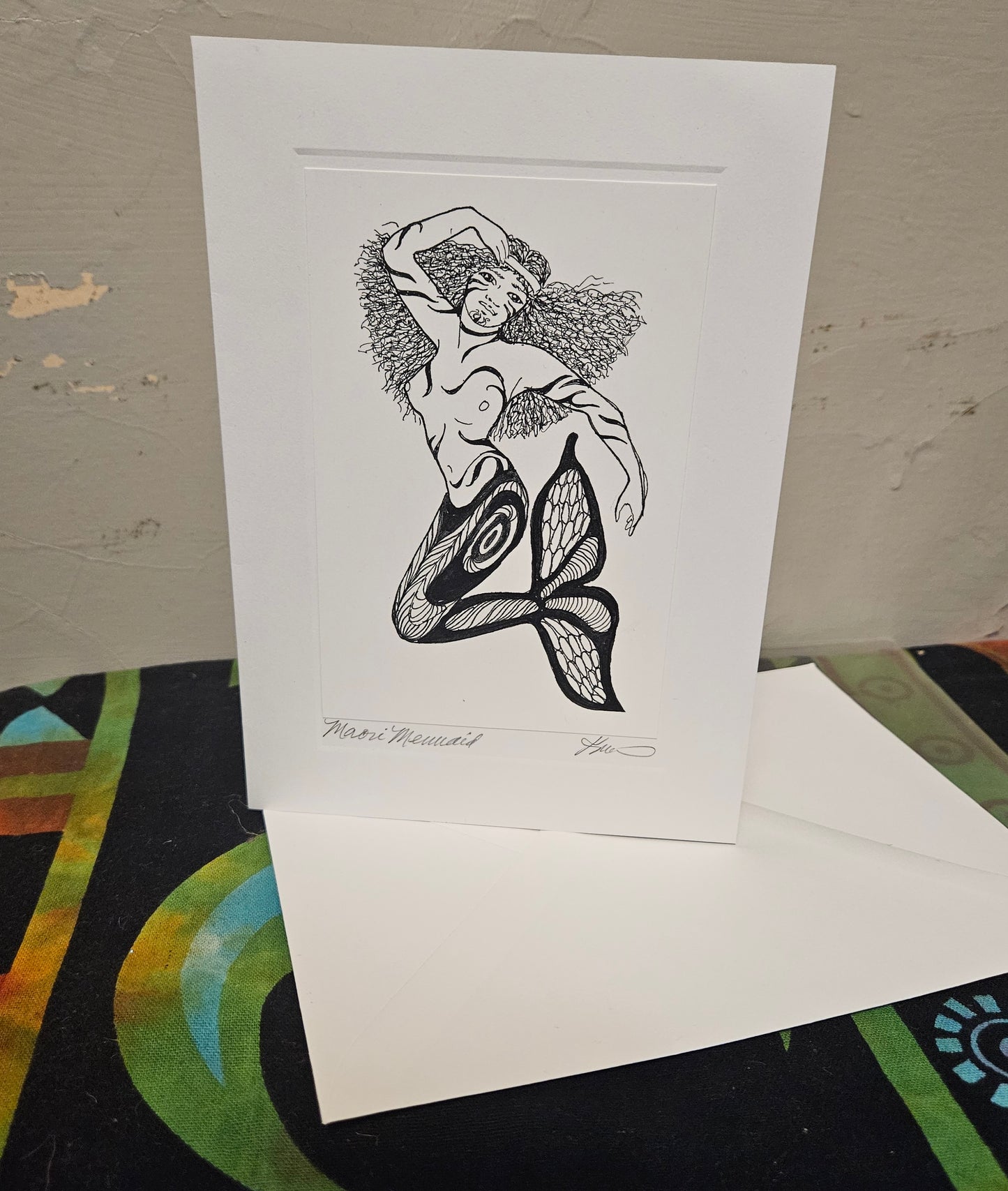 Maori Mermaid Card