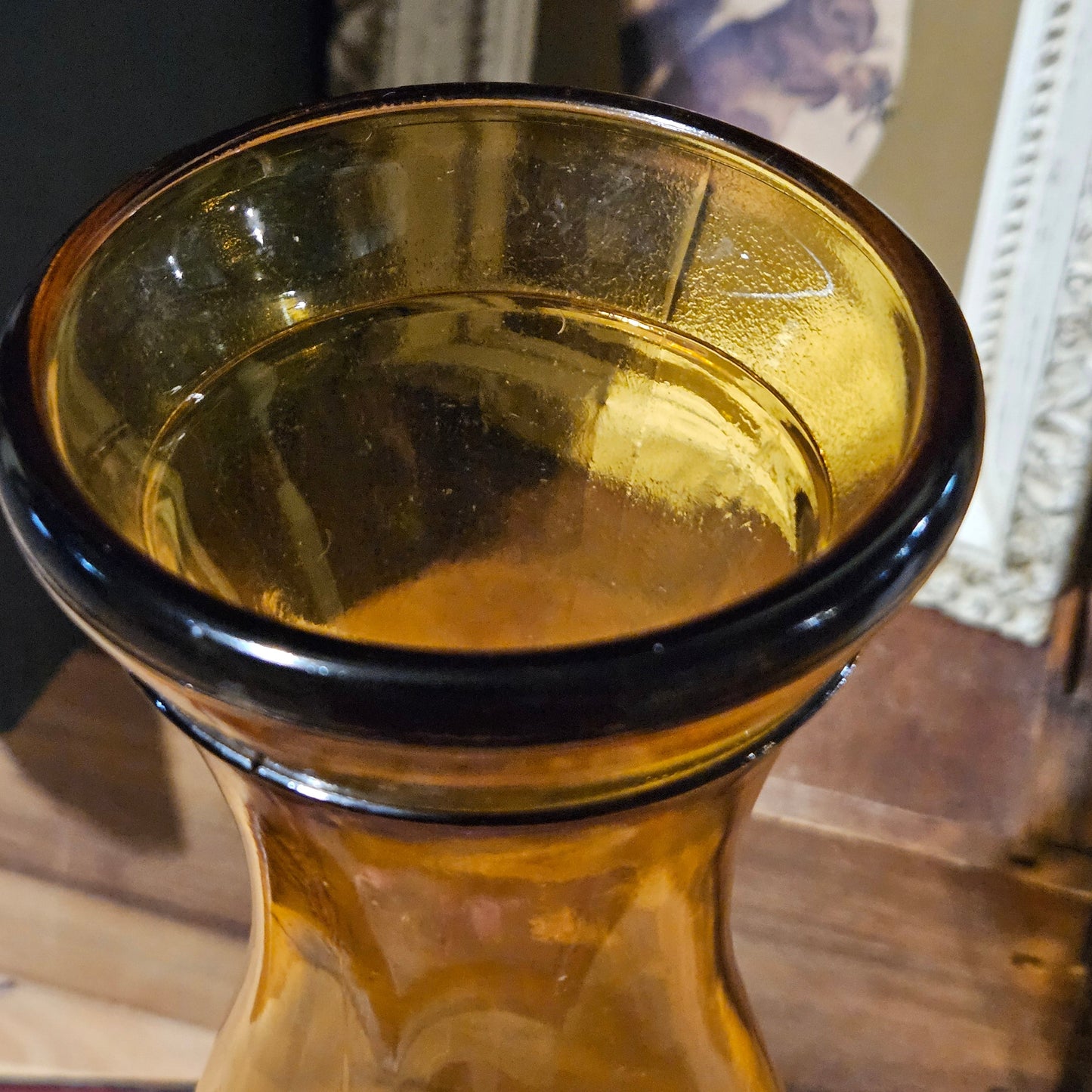 Vintage Gold Glass Vase