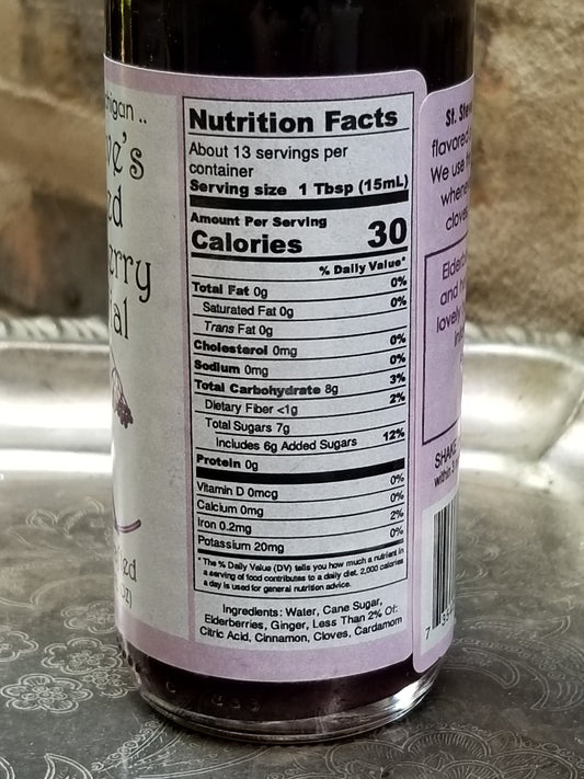 Spiced Elderberry Cordial