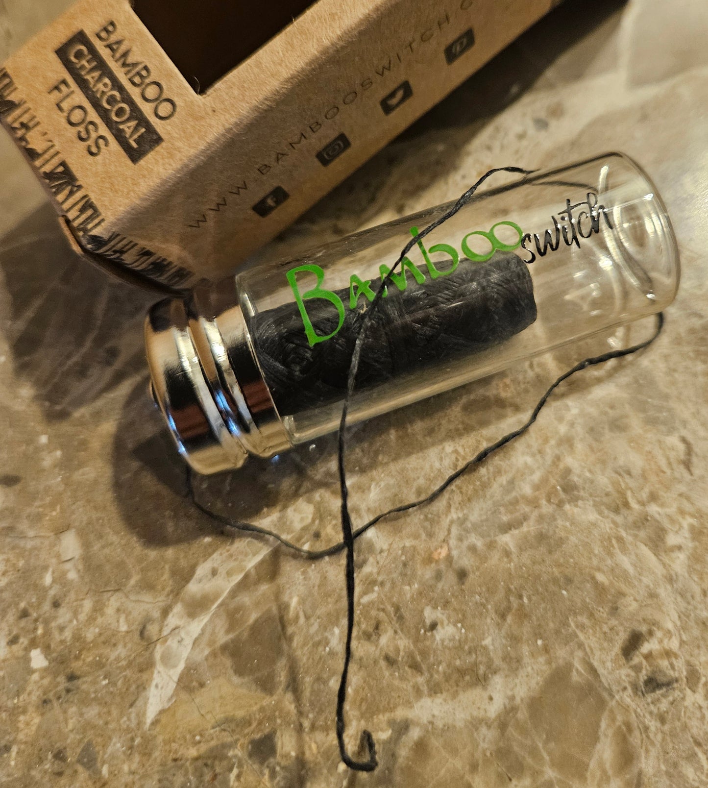 Compostable Charcoal Bamboo Floss