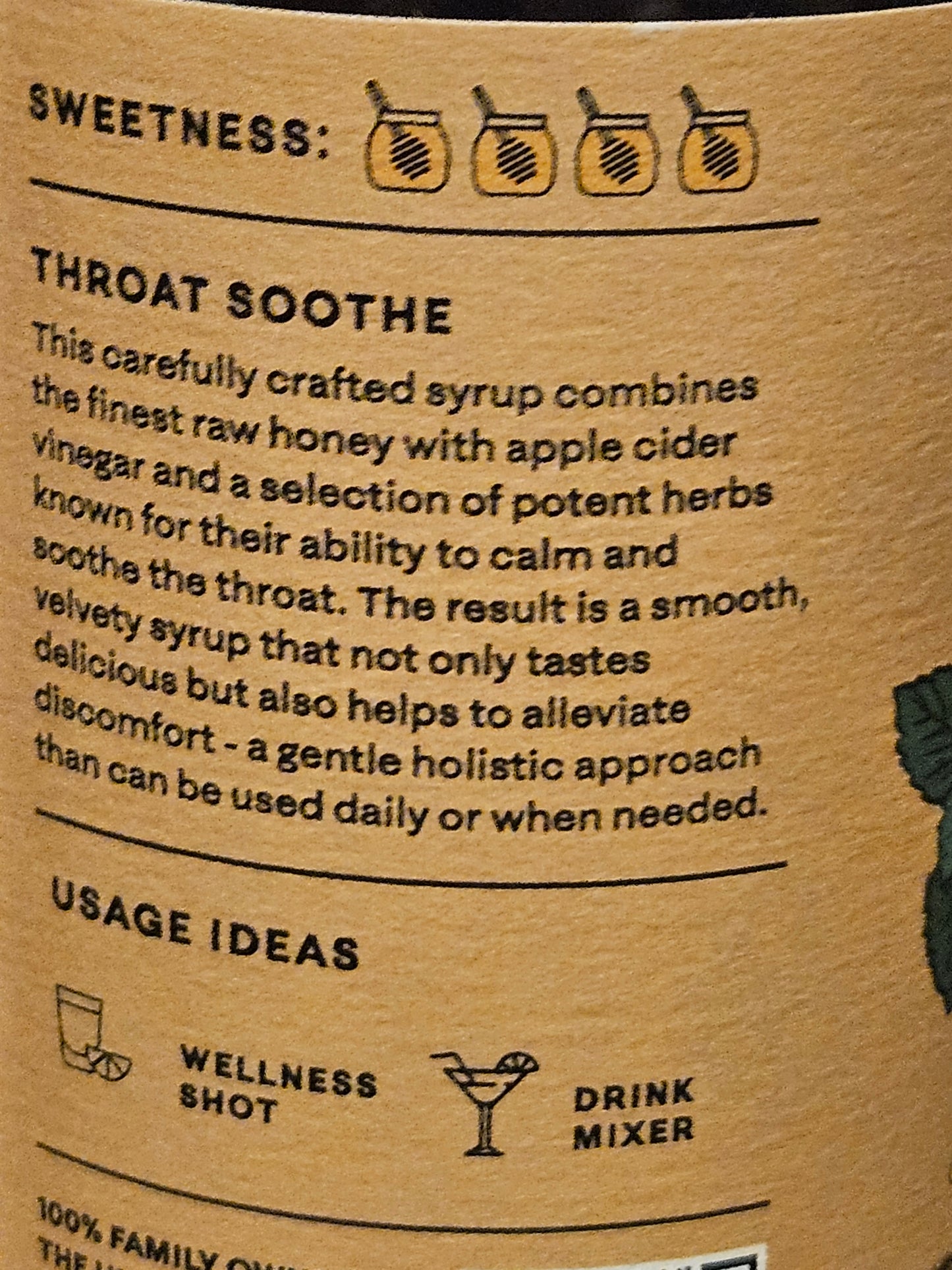 Throat Soothe Raw Honey Herbal Syrup