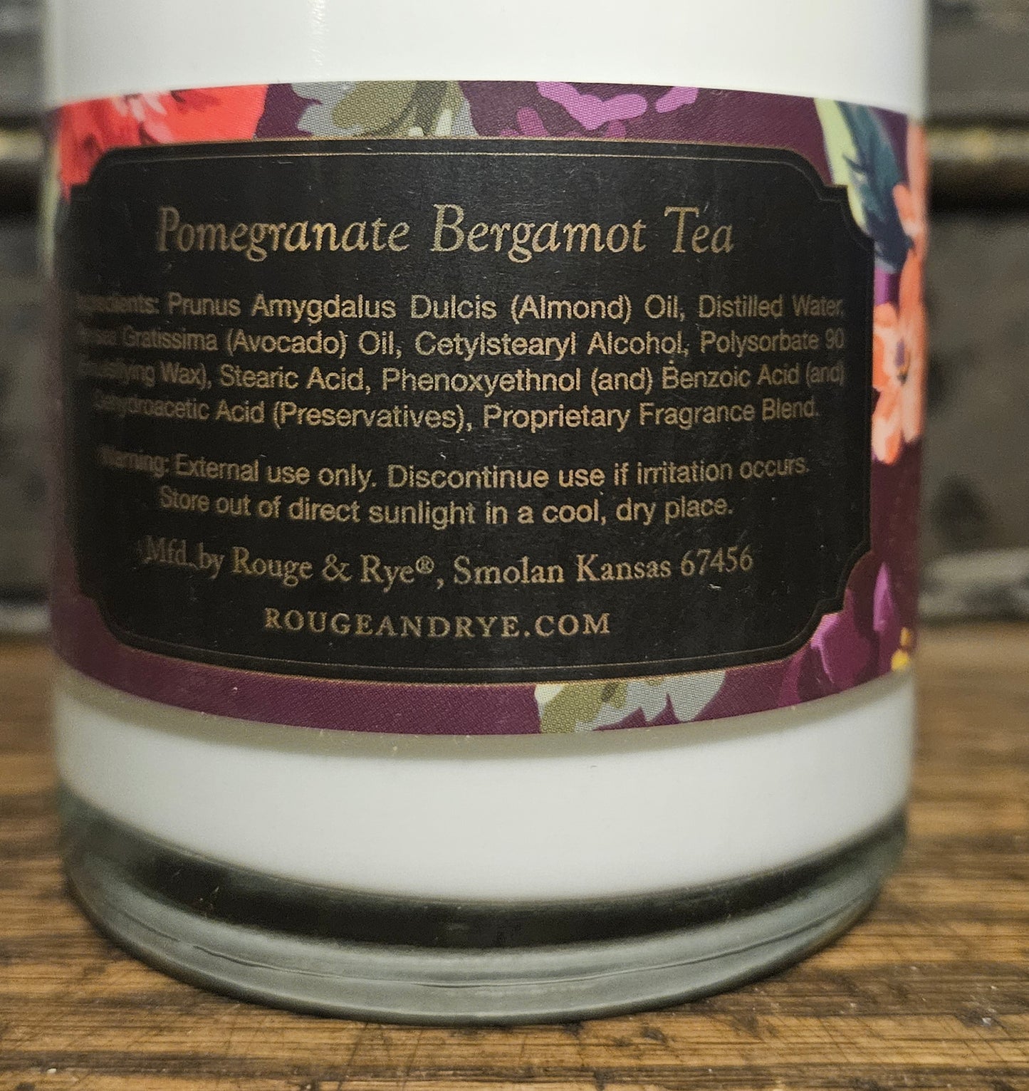 Flora Lotion: Pomegranate & Bergamot Tea