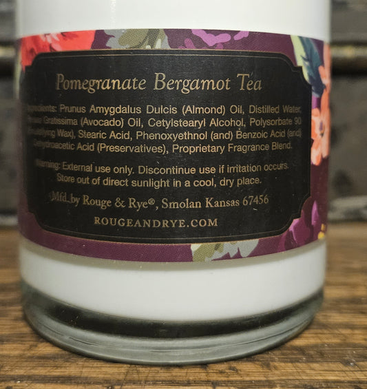 Flora Lotion: Pomegranate & Bergamot Tea