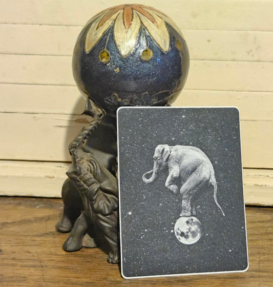 Elephant Moon Sticker